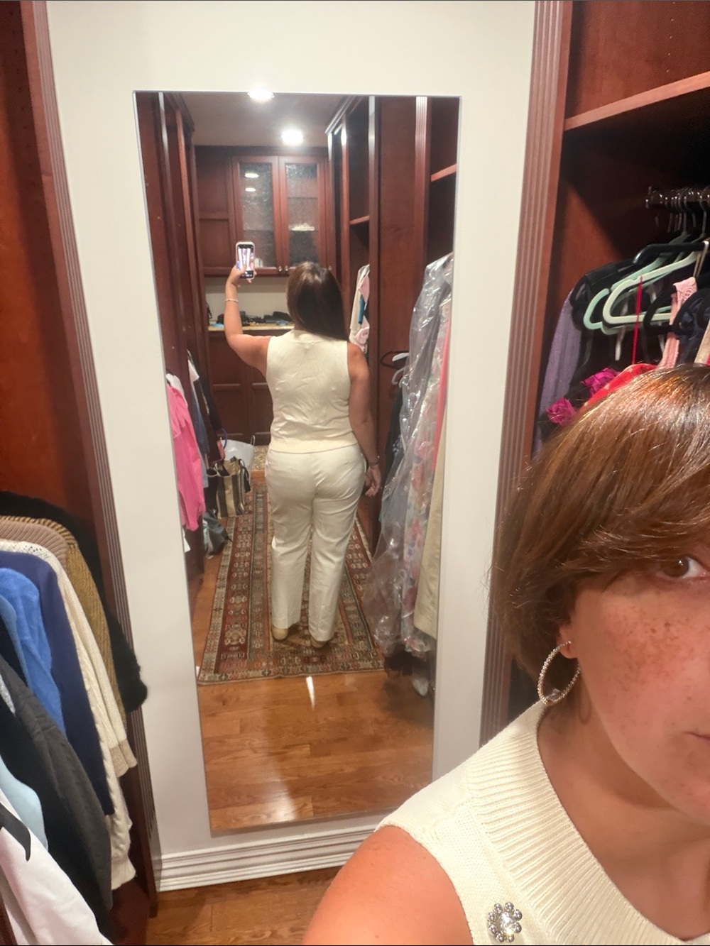 Central Park West Embellished Cream Knit Top - Picture 3 of 3